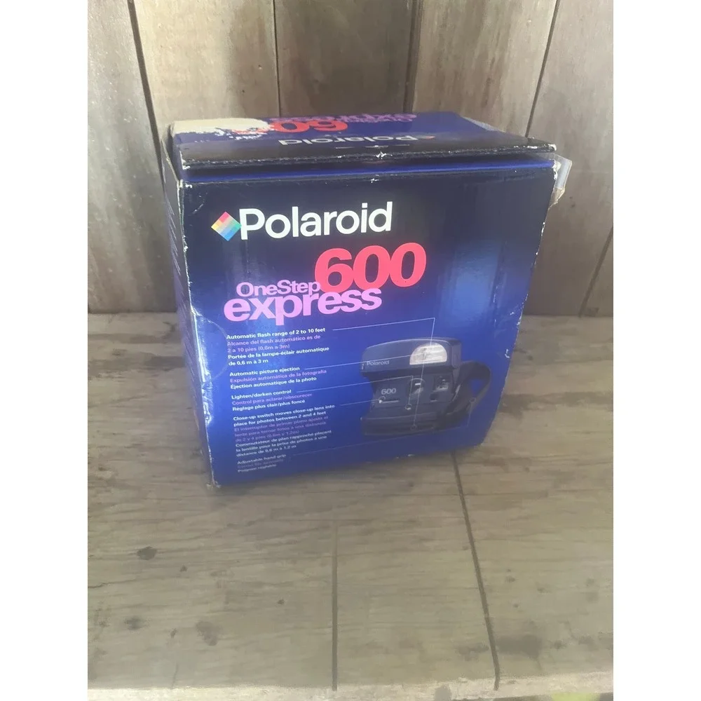 Polaroid OneStep 600 Express Instant Film Camera Midnight Blue Vintage with Box